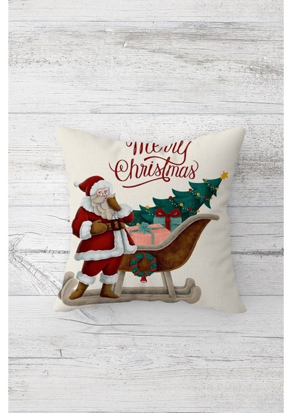 Kırmızı Noel Yılbaşı Fermuarlı Kırlent Kılıfı Takım (4 Adet) modelleri