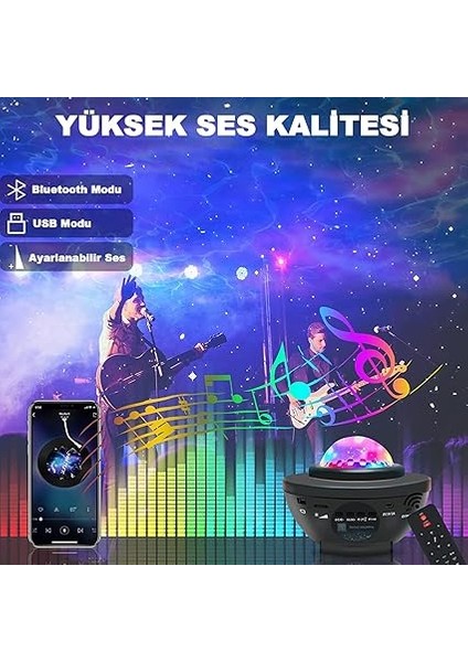 Gece Lambası Bluetooth Hoparlör Bluetooth Lazer Işıklı Sese Duyarlı Hoparlör Gece Lambası Disko Lambası Parti Lambası modelleri