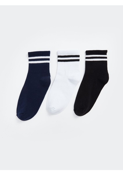Yeni Sezon Çizgili Erkek Çocuk Soket Çorap 3'lü