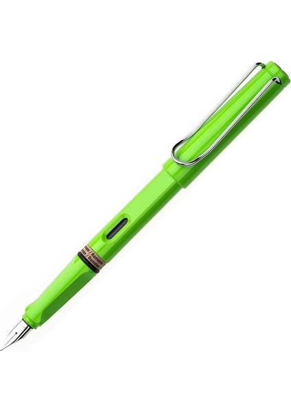 13EY-F Safari Dolma Kalem Metal Klips F Uç Yeşil