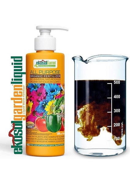 Sıvı Solucan Gübresi, Ev Bitkileri, Çiçekli Bitkiler, Meyve ve Sebzeler Için Üniversal Organik Sıvı Gübre Ceres Gmbh Tarafından Organik Sertifikalı, 500 ml fiyatları