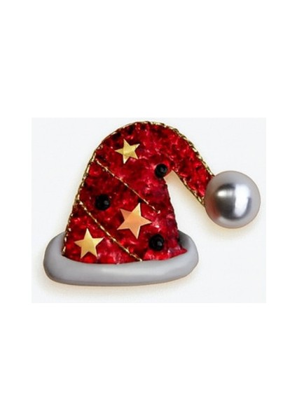 Yıldızlı Noel Baba Şapkalı Iğneli Broş, Şık ve Eğlenceli Aksesuar, Tatil Tarzınıza Renk Katın fiyatları