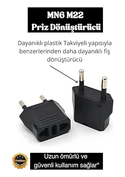 M22 Priz Donusturucu/5 Adet/a-Kalite-Priz Donusturucu Türk/şarj Aleti Priz Dönüştürücü Amerika Türkiye-Amerikan Priz Donusturucu (5 Adet) fırsatları