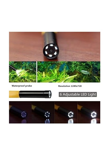 Wifi Yılan Kamera 10 mt Sarı Sert Tel 1200 Piksel 2mp Endoskop indirimleri