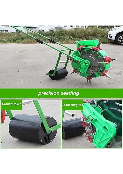 Gübre Aplikatörü Tohum Ekme Makinesi Rulo Ekme Makinesi Ekici Aracı Hassas Ayarlanabilir Bahçe Ekme Makinesi, Ekim ve Gübreleme 12 Tohumlama Nozulları fırsatları
