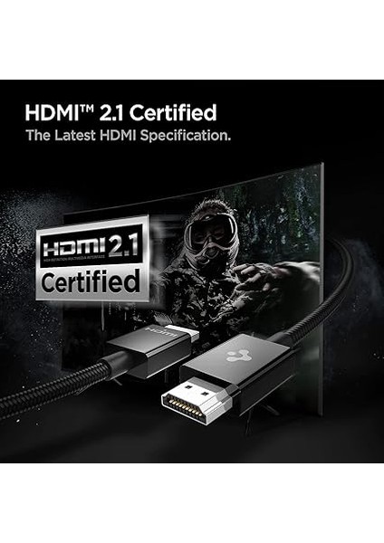 Arcwire HDMI 2.1 8k Görüntü Aktarım Kablosu (2 Metre) (8K/60Hz 4K/120Hz) Durabend Dynamic Hdr Görüntü ve Earc Yüksek Ses Kalitesi Destekli PB2001 - ACA02336 modelleri
