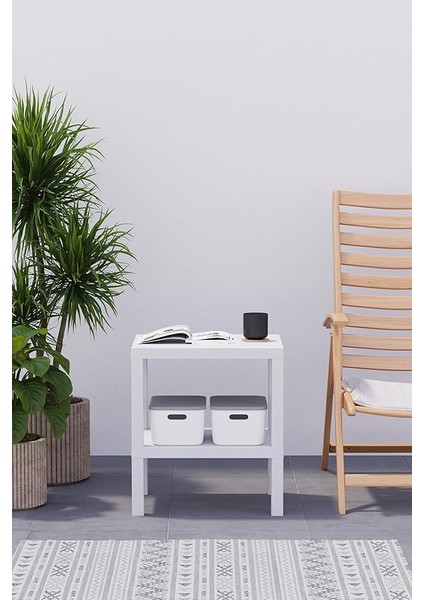 Life 2 Katlı Plastik Beyaz Banyo Mutfak Rafı MIT1054 modelleri