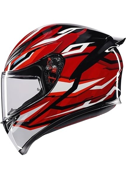 K1 S Motosiklet Kaskı Kapalı Kask Lion Black Red White S modelleri