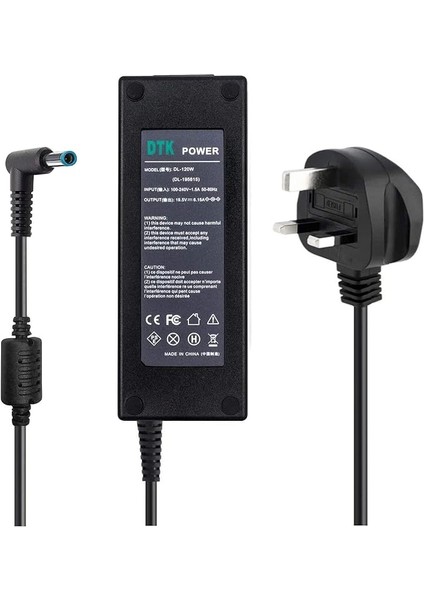 120 W 19.5 V 6.15A Laptop Şarj Hp Dizüstü Bilgisayar Pc Için Yedek Güç Kablosu Kaynağı Kurşun Ac Adaptörü Pavilion Envy Omen Wasd Bağlayıcı: 4.5x3.0mm