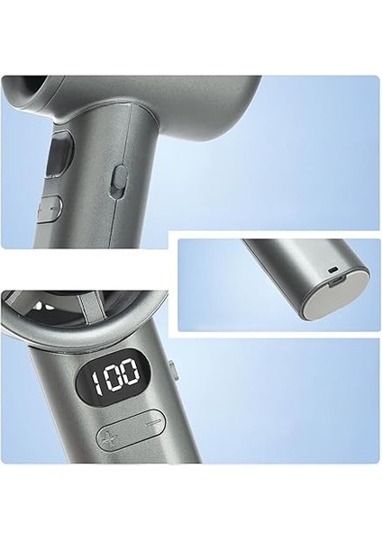 M11 Dijital LED Göstergeli Portatif Fan Mini Vantilatör Soğutucu El Fanı (Beyaz) fırsatları