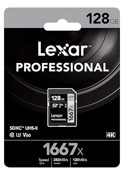 Professional 128 GB 1667X Sdxc Hafıza Kartı (250MB/S-90MB/S) modelleri