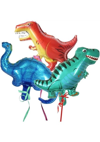 3lü Dinazor Folyo Balon Set