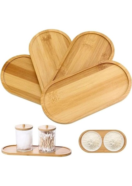 Bambu Yağdanlık Altlığı Sunumluk Şık ve Dayanıklı Ahşap Tepsi (Oval)