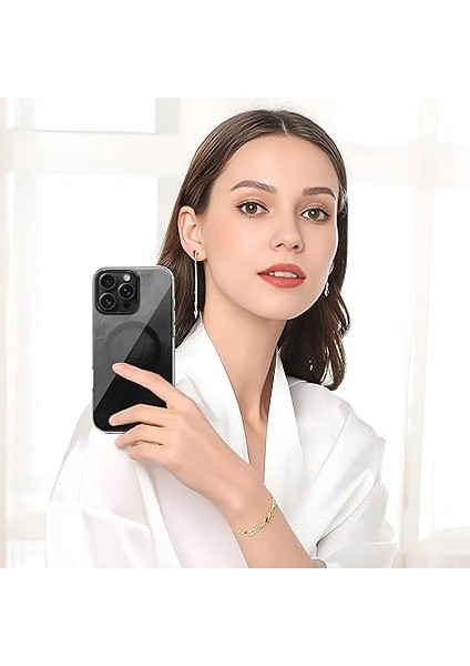 iPhone 15 Pro Için Shinemag Serisi Magsafe ile Uyumlu Göz Alıcı ve Şık Metalize Arka Tasarım Yüksek Kalite Materyal Premium Hybrid Kılıf Kapak (Siyah, 15 Pro) indirimleri