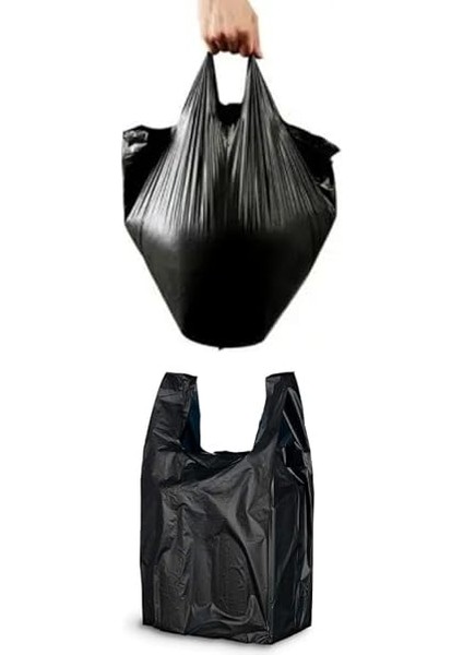 Ticaret Siyah Kalın Poşet 3'lü Set (Küçük, Orta, Büyük)3 kg Market Manav Poşeti Hışır Atlet Poşet Çöp Poşeti modelleri