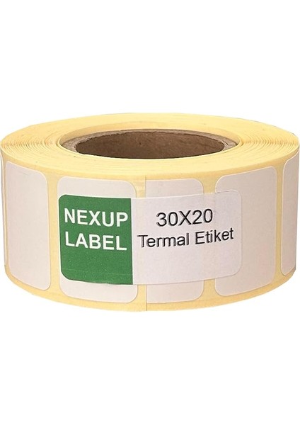Label - 30X20 mm Termal Etiket, Barkod/adres/kargo Termal Etiketleri, Zebra ve Diğer Yazıcılarla Uyumlu