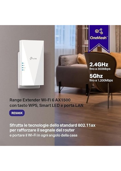 RE500X, AX1500 Mbps Onemesh Wi-Fi 6 Menzil Genişletici, Geniş Bant/wi-Fi Genişletici, 1 Gigabit Bağlantı Noktası ile Güçlendirici/hotspot, Dahili Erişim Noktası Modu fiyatları
