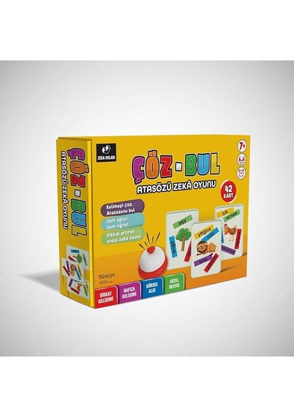 - Bul Atasözü Zeka Oyunu (Atasözleri - Eğitici Zeka Oyunu - Aile Kutu Oyunu - Oyuncak)