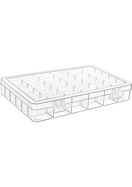 Makina 36 Ayarlanabilir Bölmeli Kolye Yüzük Takı Kutusu Organizer Düzenleyici Plastik Kutu 27.5X19.5X4.2 modelleri