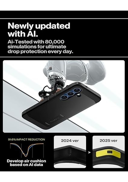 Galaxy S25 Ekstra Dayanıklı Kılıf Tough Armor Ai Hava Kanalı Teknolojisi™ Askeri Sınıf Koruma Magfit Özellikli Kickstand'lı Black Çift Katman Kapak - ACS09008 fırsatları