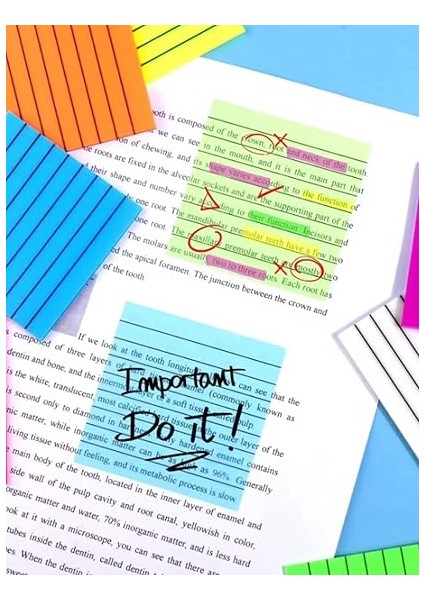 Şeffaf Renkli Yapışkanlı Not Kağıdı Çizgili Karenot (Yeşil 3) modelleri