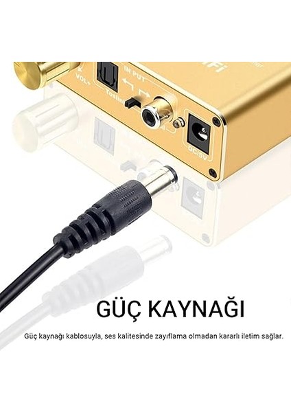 Koaksiyel Toslink Optik Dijital To 3.5mm Rca Analog Ses Çevirici Adaptör modelleri