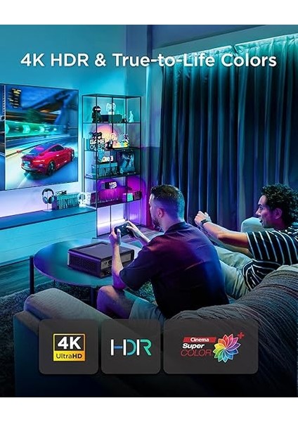 X2-4kpro Xbox Lısanslı 4K Hdr Cozunurluklu Kısa Mesafe Akıllı LED Projeksıyon indirimleri