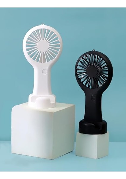 DD5002 Telefon Standlı 3 Kademeli Mini Vantilatör Portatif Soğutucu Fan El Fanı (Beyaz) fiyatları