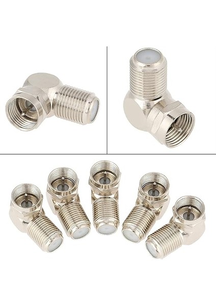 F Konnektör L Fiş 90 Derece 5 Adet L Anten Başlığı