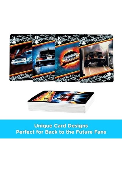 Geleceğe Dönüş Oyun Kartları - Favori Kart Oyunlarınız Için Geleceğe Dönüş Temalı Kart Destesi - Resmi Lisanslı Bttf Ürünleri ve Koleksiyon Ürünleri, Siyah, Kırmızı, Sarı, 2,5 x 3,5 modelleri