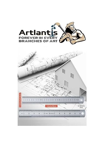 Çelik Cetvel 30 cm ve Kretuar Bıçağı 5 Yedek Bıcaklı 1 Adet Paslanmaz Çelik Metal Çetvel 30 Santimetre indirimleri