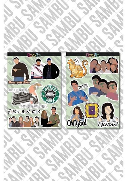 Major Selection Friends Temalı Sticker Etiket Seti 1 - Laptop Notebook Telefon fiyatları