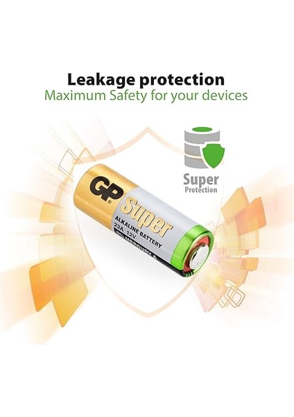 Batteries GP23A Süper Alkalin 23A/MN21/V23GA Boy Pil, 12 Volt, 5'li Kart, Bakır/beyaz/yeşil indirimleri