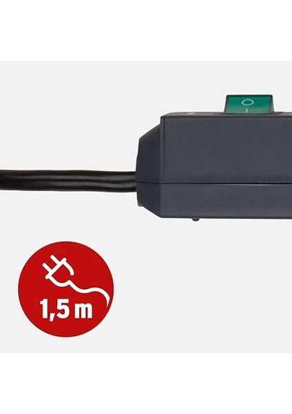 Eco-Line Çoklu Priz, Yüksek Gerilim Korumalı, Gri, 1159700015 fırsatları