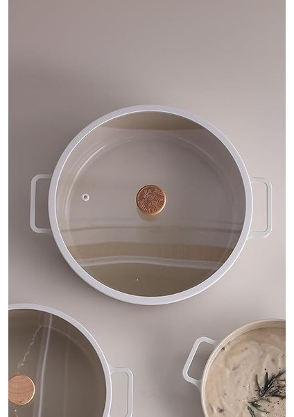 Fika Cam Kapaklı Alüminyum Döküm Sığ Tencere 30 cm D-NEOF230L indirimleri