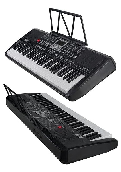 PS-1800BK 61 Tuşlu Kaliteli Org Dijital Ekranlı Çanta Notalık Adaptör Sticker Öğrenim Metodu fırsatları