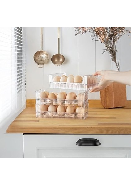 10'lu Yumurtalık Buzdolabı Raf Düzenleyici - Şeffaf Yumurta Kutusu, Bpa Içermez, Buzdolabı ve Masa Üstü Için Kompakt Yumurta Saklama Kabı modelleri