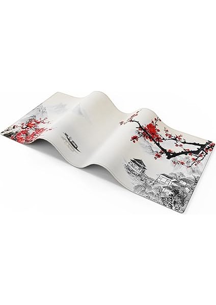 Pro - 5 Farklı Model Dikişli Kenar 70X30 cm Oyuncu Gaming Mouse Pad (Cherry Blossom) modelleri