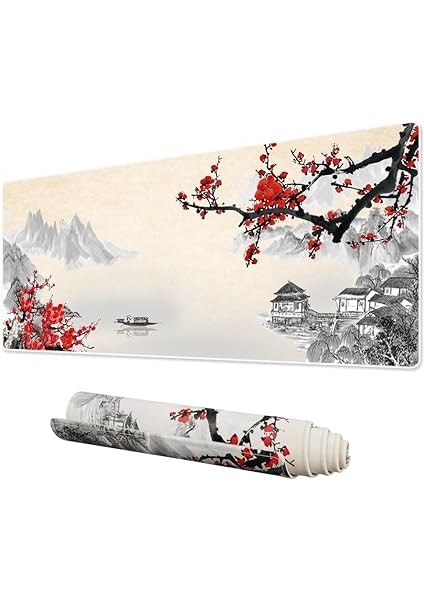 Pro - 5 Farklı Model Dikişli Kenar 70X30 cm Oyuncu Gaming Mouse Pad (Cherry Blossom) fırsatları