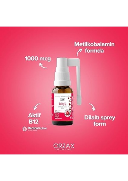 Methyl B12 1000 Mcg Metilkobalamin Içeren Dilaltı Sprey (1 x 10 Ml) modelleri