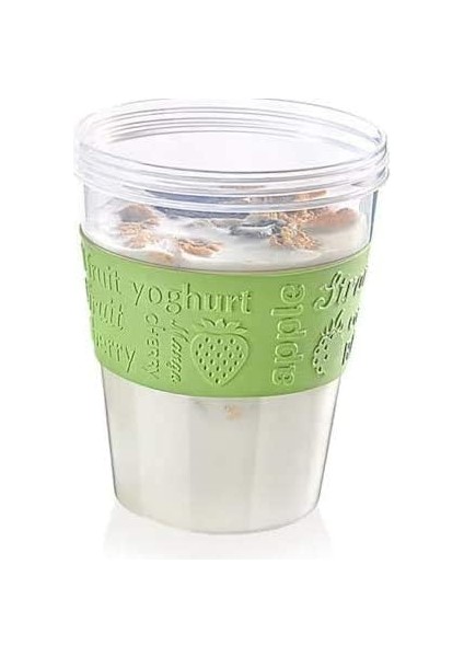 Take'n Go Kapaklı Kaşıklı Pratik Taşınabilir Meyveli Yoğurt Kabı indirimleri