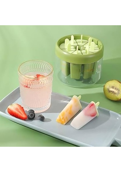 Silikon Dondurma Kalıbı, 8 Hazneli, Kokteyl ve Meyve Dondurma Kalıbı fırsatları