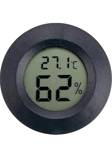 Makinasi Için Probsuz Termometre, Termometre Nem Ölçer Dijital LCD Ekran Yuvarlak
