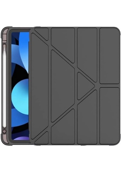 Galaxy Tab S6 Lite 2024 P620 P610 ile Uyumlu Kılıf Kalem Bölmeli Trifolding Case 13-15-17 Siyah fiyatları