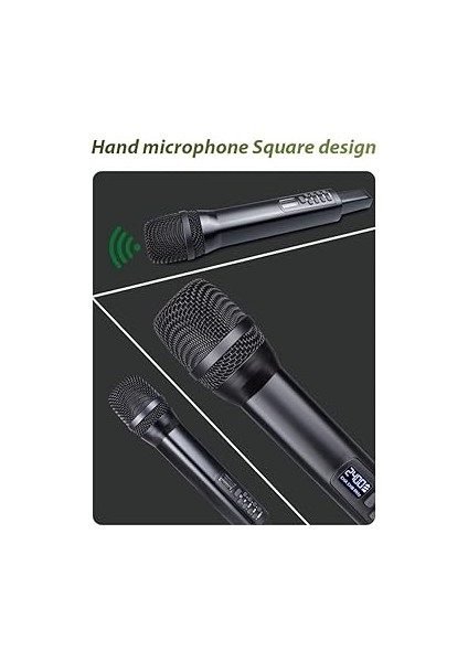 El Mikrofonlu Kablosuz Mikrofon Sistemi Ev Sinemaları Için Profesyonel Dinamik Mikrofonlar Karaoke Kilise Konuşması Düğün Partisi Şarkı Söyleme Tak ve Çalıştır Şarj Edilebilir Kablosuz Mikrofo indirimleri