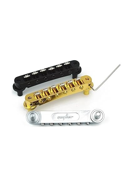Tune-O-Matic Sarmalı Sele Köprüsü – Tel Boşluğu 10,5 mm Gitar Köprüsü, Direk Delikli, 4,2 mm Yedek, Les Paul Lp Sg 6 Telli Elektro Gitar GM015 ile Uyumlu, Siyah fiyatları