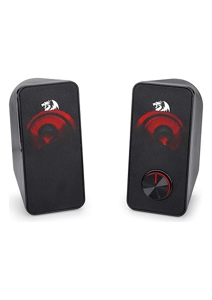 Stereo Hoparlör 2.0 Stentor (GS500) 2 x 3 W Arka Aydınlatmalı Bilgisayar Için, Kırmızı, USB Üzerinden Güç Beslemesi ve 3,5 mm Jak Fişi, Siyah modelleri