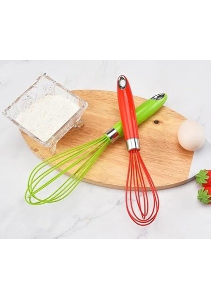 Home Büyük Boy Silikon Çırma Teli,silikon Çırpıcı,yumurta,ayran ve Pasta Için Çırpma Teli (2) indirimleri