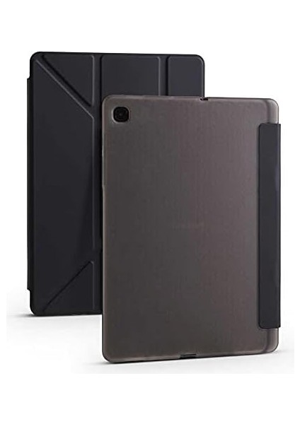 Galaxy Tab S6 Lite 2024 P620 P610 ile Uyumlu Kılıf Kalem Bölmeli Trifolding Case 13-15-17 Siyah modelleri