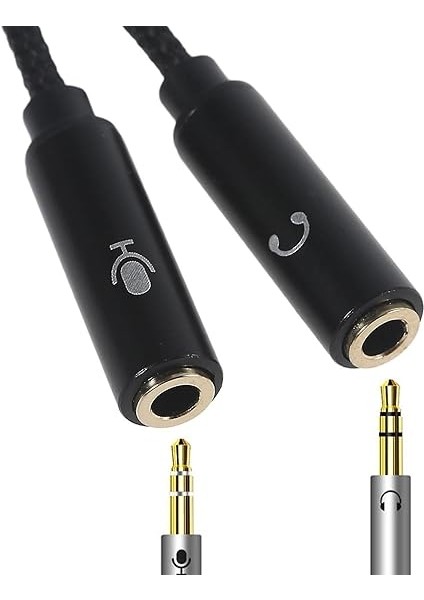 To Ikili 3.5mm Jack Adapter - USB Den Kulaklık ve Microphone Çıkış Almanızı Sağlar - Ses Kartlı Pc Bilgisayar Notebook Uyumlu modelleri